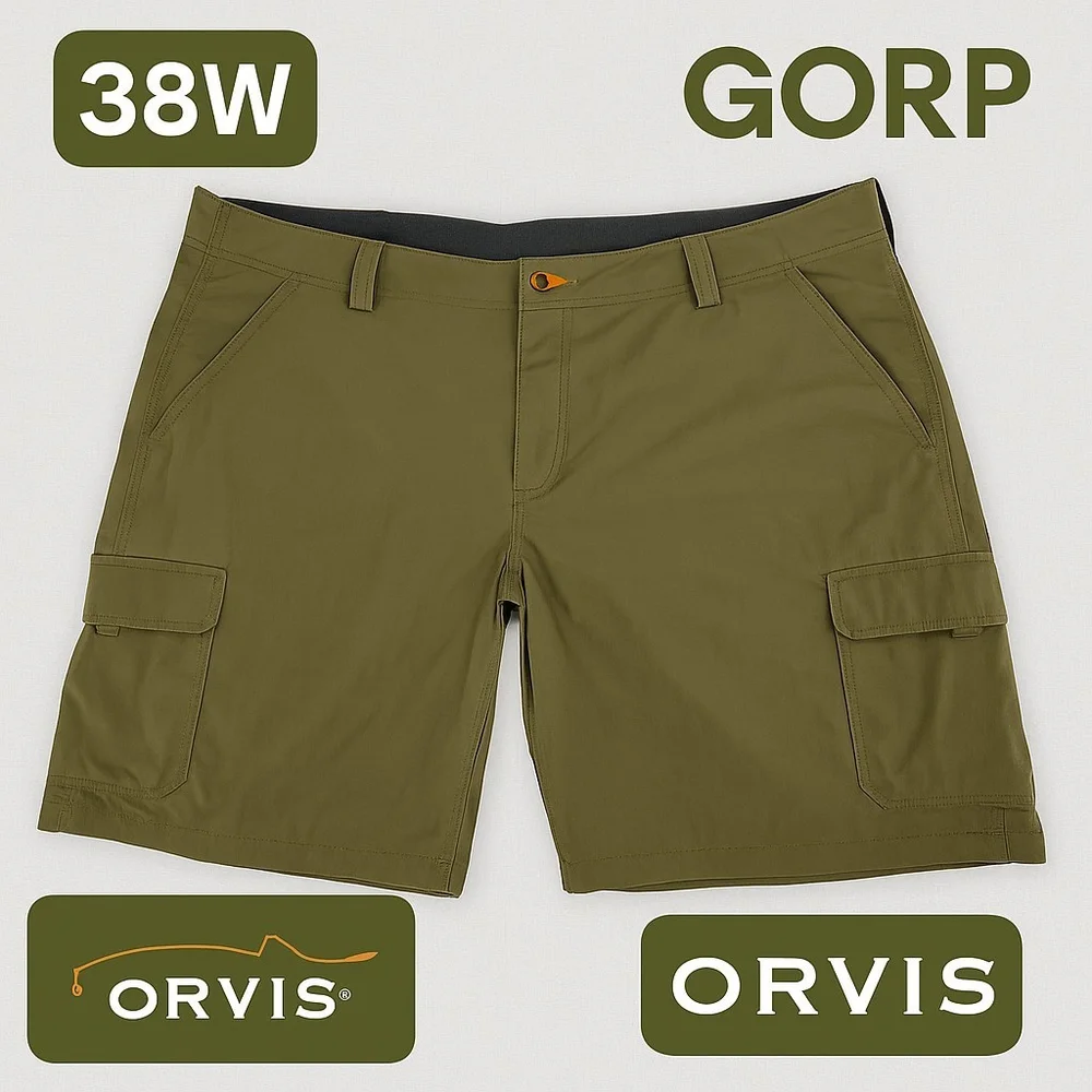 Gorp Orvis Rawlins Cargo Shorts Men’s 38W 10” Inseam Nylon Outdoor Hiking...